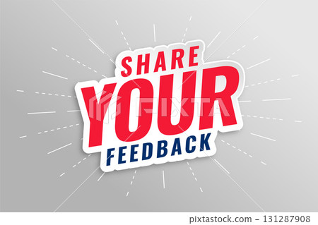 sticker style sharer your feedback banner for research and communication 131287908