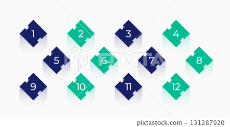 stylish bullet points icon background in puzzle shape stylish bullet points icon background in puzzle shape 131287920
