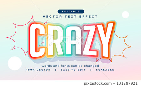 stylish crazy text effect editable font design stylish crazy text effect editable font design 131287921
