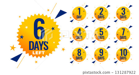stylish days left countdown timer for limited time sale 131287922