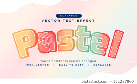 text effect style pastel editable lettering text effect style pastel editable lettering 131287960