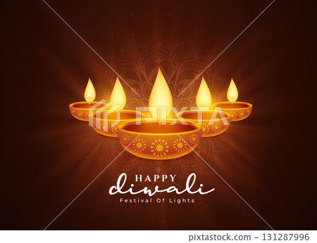 traditional shubh diwali brown festive background traditional shubh diwali brown festive background 131287996