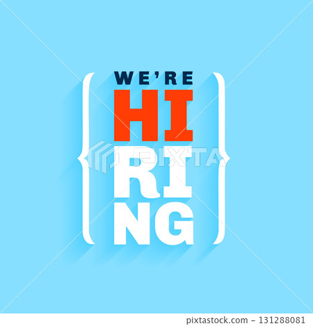 we are hiring announcement poster in modern style we are hiring announcement poster in modern style 131288081
