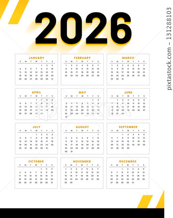white yellow 2026 monthly schedule calendar layout white yellow 2026 monthly schedule calendar layout 131288103