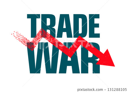 world economy decline trade war concept background 131288105