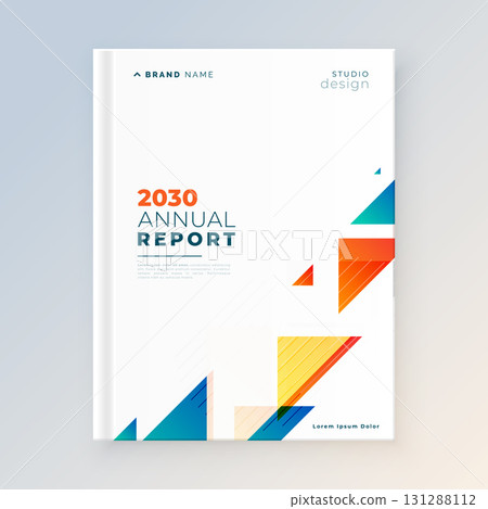 yearly annual report booklet flyer in modern style 131288112