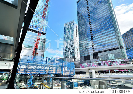 Redevelopment of the area around Shibuya Station in Tokyo is progressing with construction of high-rise buildings Redevelopment of the area around Shibuya Station in Tokyo is progressing with construction of high-rise buildings 131288429