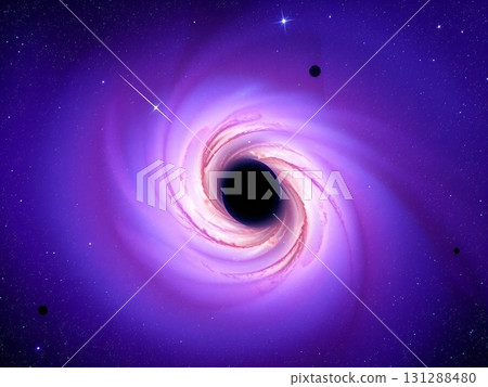 Cosmic Vortex: A Stunning Visualization of a Black Hole 131288480