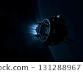 Orbital Station in Deep Space, Glowing Engine Flare 131288967