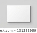 Clean White Canvas Wall Mounting Mockup, Minimalist Design Concept 131288969