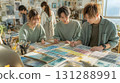 A scene from a design studio where creators gather for a meeting 131288991