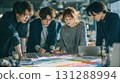 A scene from a design studio where creators gather for a meeting 131288994