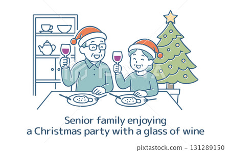 享受聖誕節的老年夫婦 享受聖誕節的老年夫婦 131289150