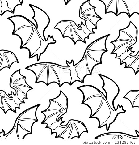 Vector seamless pattern of lying bats Vector seamless pattern of lying bats 131289463