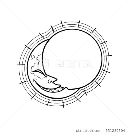 Halloween crescent moon eclipse 131289504