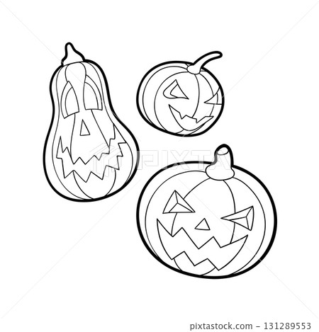 Halloween pumpkins on dark purple gradient Halloween pumpkins on dark purple gradient 131289553