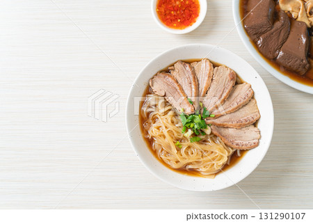 duck noodles with stewed duck soup duck noodles with stewed duck soup 131290107