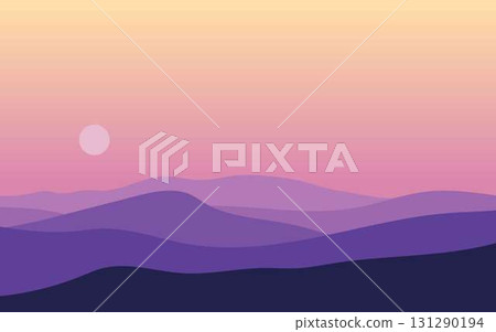 Mountain range landscape illustration Mountain range landscape illustration 131290194