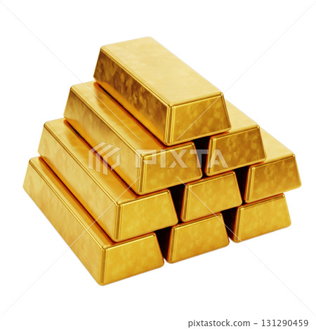 Isolate piles of gold bars are a powerful symbol of financial success and investment. This image reflects stability and wealth in business. Isolate piles of gold bars are a powerful symbol of financial success and investment. This image reflects stability and wealth in business. 131290459