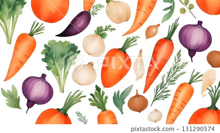 Illustration of vegetables 131290574