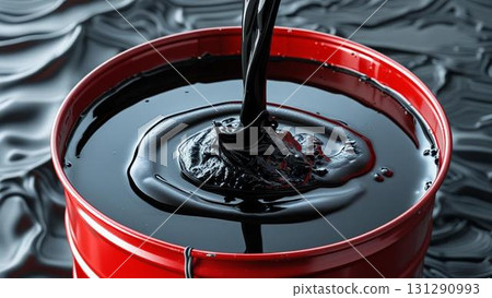 Crude oil and drums 131290993