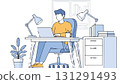 the man working at the office 131291493