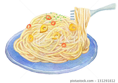 Watercolor illustration, hand-drawn illustration, peperoncino Watercolor illustration, hand-drawn illustration, peperoncino 131291812