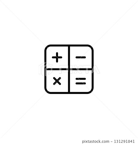 Calculator icon isolated on a white background. Accounting calculator icon. black calculator vector 131291841