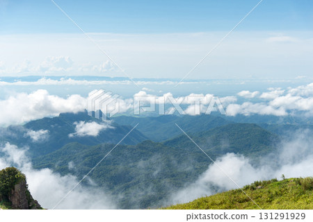 Morning Sea of Mist over the Mountains Morning Sea of Mist over the Mountains 131291929