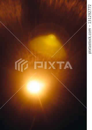 Abstract Natural Sun flare on the black 131292772