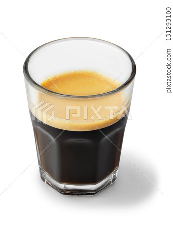 glass espresso coffee isolated on white background with clipping path glass espresso coffee isolated on white background with clipping path 131293100