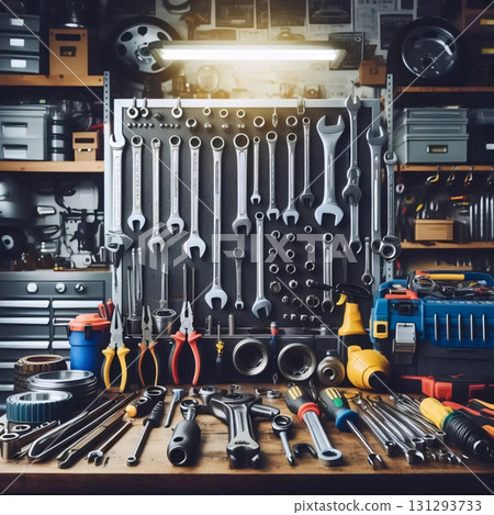 A automotive tools set, Ai generated image 131293733
