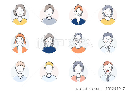 Face icon set Face icon set 131293947