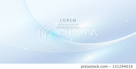 White wave lines on grey background. You can use brochure, cover, background, etc. 131294018