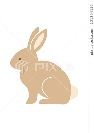 兔子剪影（透明） 131294136