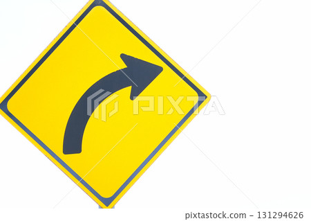 A simple image of a right curve on a white background A simple image of a right curve on a white background 131294626