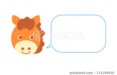 可愛的馬字符語音氣泡框新年賀卡,馬的十二生肖,2026 可愛的馬字符語音氣泡框新年賀卡,馬的十二生肖,2026 131294830