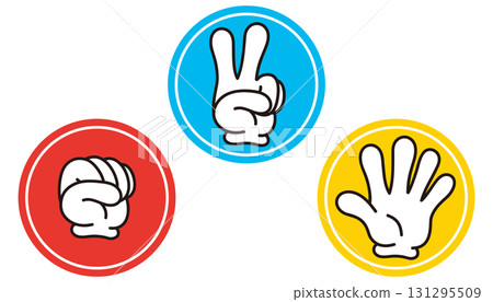 石頭剪刀布標記插圖集 石頭剪刀布標記插圖集 131295509