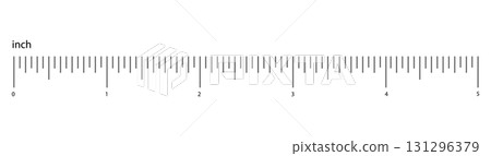 Measuring scale with numbers, markup for rulers. Measuring scale for the ruler lines. Size comparing quantities. Distance, repeatable.  131296379