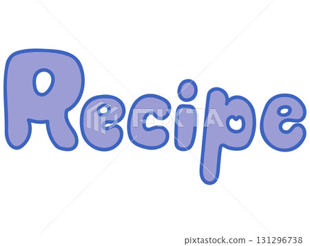 Blue title logo style text for recipes Blue title logo style text for recipes 131296738