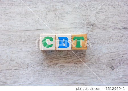 Abbreviation CBT on wooden cubes with colorful letters Abbreviation CBT on wooden cubes with colorful letters 131296941