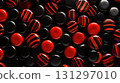 Licorice candies mix background. Sweet tasty backdrop. Generative AI 131297010