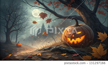 haunted house, full moon, trick or treat 131297166