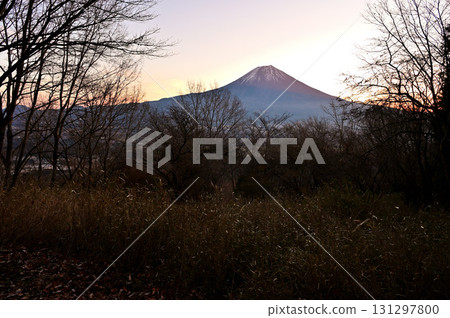 天子山脈的長者岳:從富士山觀景台欣賞日出時的富士山 天子山脈的長者岳:從富士山觀景台欣賞日出時的富士山 131297800