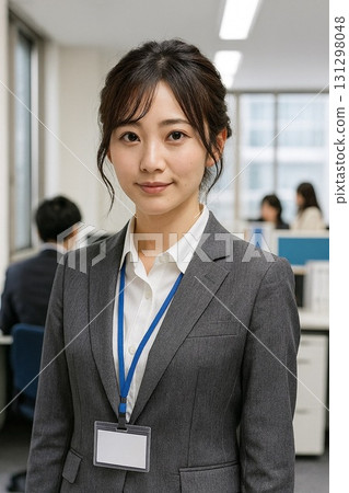 Young female employee working in the office Young female employee working in the office 131298048