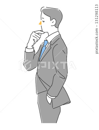 Next to a worried office worker 131298113