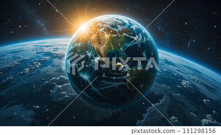 Earth's Radiance: A Celestial Sunrise Earth's Radiance: A Celestial Sunrise 131298156