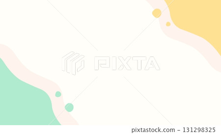 簡單可愛的柔和色彩波浪背景 131298325