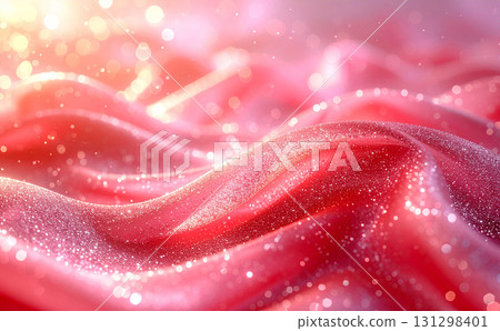 美麗閃閃發光的紅色緞子背景 131298401