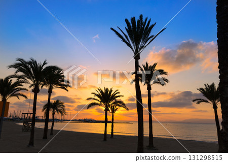 Majorca El Arenal sArenal beach sunset near Palma 131298515